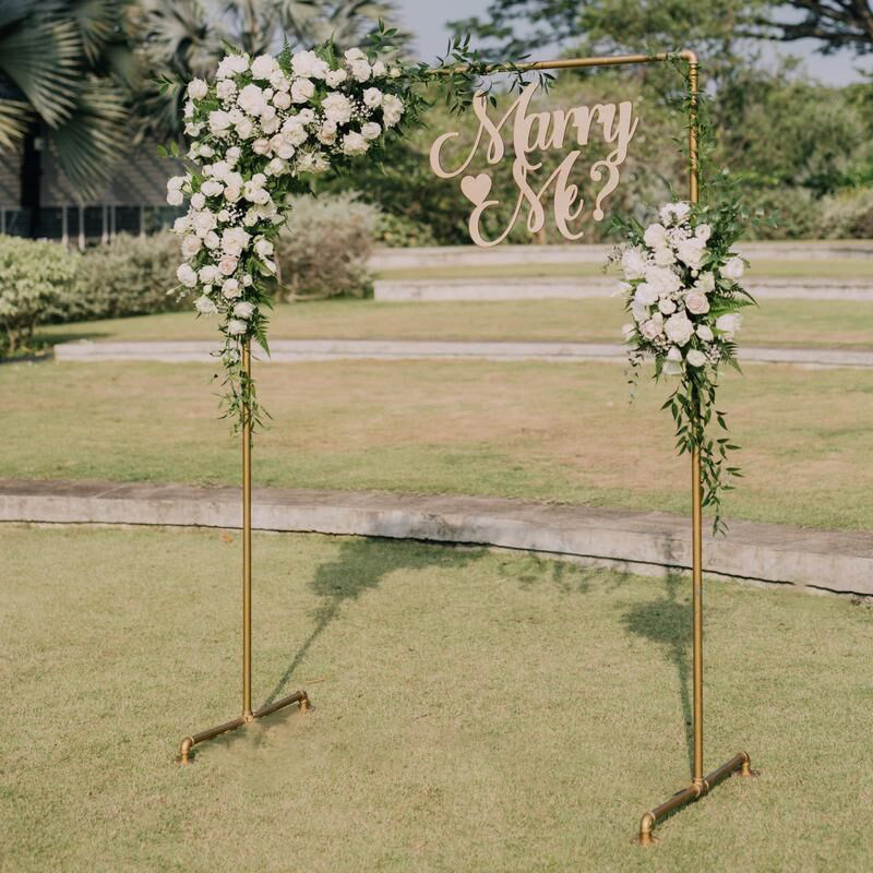 Wedding props stage background rack bold iron flower stand square arch creative location photography props clothes rack
