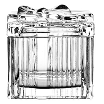 European ins aesthetic crystal glass relief storage jewelry cotton swab box storage decorative jar posing coffee sugar jar