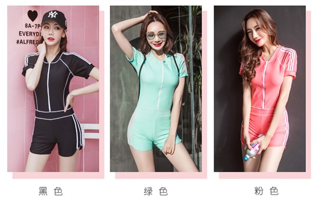 Mới học sinh đồ bơi thời trang thể thao và giải trí người mẫu bảo thủ tự tu luyện thể dục Xiêm nữ áo tắm màu áo tắm liền thân đẹp