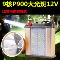 20021 9-core headlamp strong light super bright induction head-mounted outdoor sea-catching charging mine lamp ultra-long battery life xenon gas