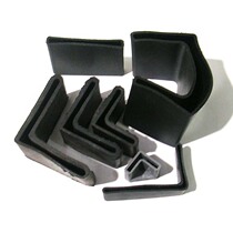 Rubber foot covers channel steel foot pads flat steel bracket protective cover table cabinet foot angle iron bed angle steel L-shaped shelf