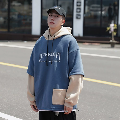 Комплект, демисезонная трендовая универсальная толстовка с капюшоном, утепленная куртка, свободный крой