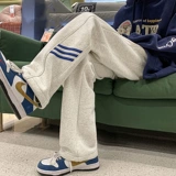 Tide, утепленные демисезонные спортивные трендовые удерживающие тепло штаны для отдыха, оверсайз, свободный прямой крой