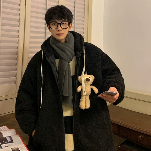 Tide, зимняя бархатная толстовка с капюшоном, трендовый пуховик, утепленная куртка