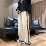 Осенние штаны, трендовые брендовые повседневные брюки, свободный прямой крой, в корейском стиле