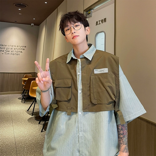 Комплект, японская рубашка для отдыха