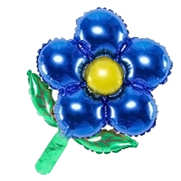 Синяя полоса оставляет пяти -протечный цветок