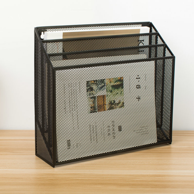 A4 file holds three - storey wall - hanging magazine shelves magazine wall - style iron office information bar