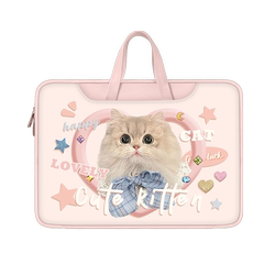 V-SION 귀여운 고양이 노트북 가방 핸드 헬드
