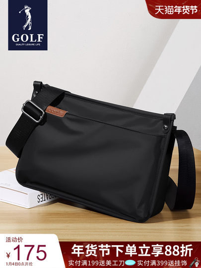 GOLF Herren-Umhängetasche, trendige, lässige Umhängetasche, großes Fassungsvermögen, Canvas-Umhängetasche, Pendler-Sport, kleiner Rucksack für Herren