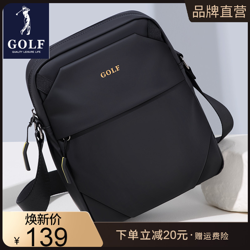 GOLF new single shoulder bag men's large capacity Leisure diagonal satchel oxford Canvas Business Satchel Trend Little Backpack-Taobao