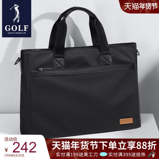 Golf business-aktentasche für herren, große kapazität, tragbare umhängetasche aus segeltuch, laptoptasche, offizielle anwaltstasche