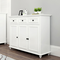 American solid wood shoe cabinet minimalist modern door hall cabinet integrated into the household door large capacity containing cabinet