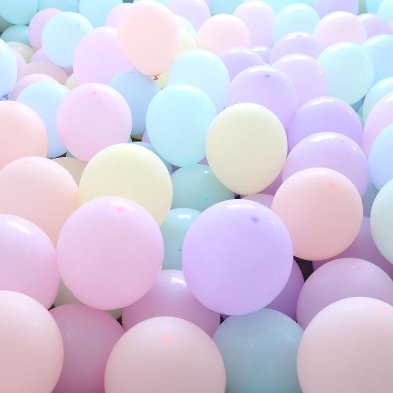 Online red Macaron balloon candy color children's birthday party venue Wedding new house wedding room scene decoration decoration