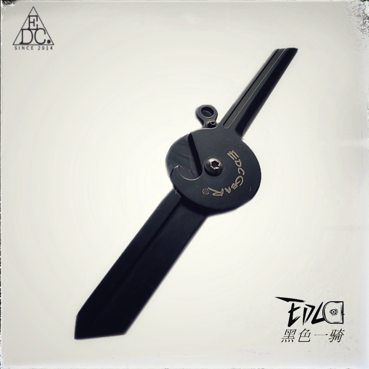 Black Rider Pocket Folding Keyknife Bottle Opener Express Open Box EDCGEAR Outdoor Multifunction Composition Tool