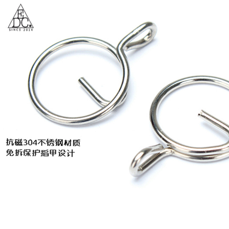 Q - type key ring 304 stainless steel fast - removal tool hung off short stroke protection nail EDC key button