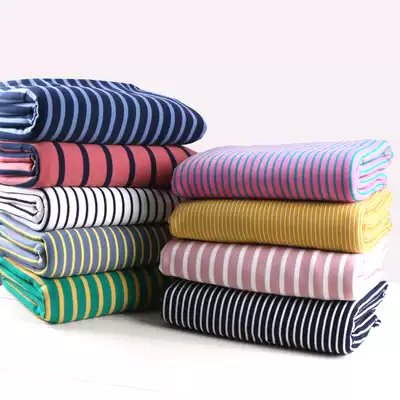 Pure cotton-dyed stripes encrypted non-inverted velvet cloth autumn and winter thickened heat and warm clothing cloth DIY handmade fabric