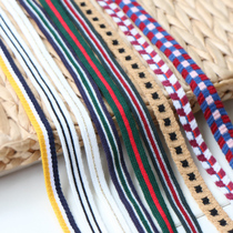 Good quality color textured cotton loom with clothes pants clothing accessories Accessories Side Trim Strips 1-1 5 cm wide with a lot of eyes