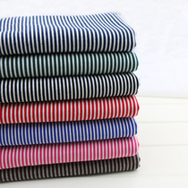 Pure cotton fine striped elastic sweatshirt fabric toothpick strip Colour small striped spring autummy woolen lap clothing fabric 2MM