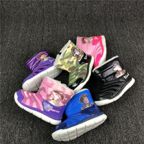 Ah round ejinx winter cartoon boys and girls plus velvet warm cotton shoes Children side zipper children snow boots 22