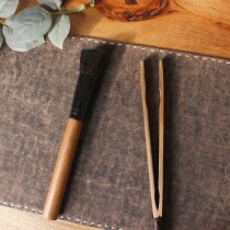 Ebony solid wood pot pen Kung Fu tea set accessories tea cup holder non-slip tea clip tool SL