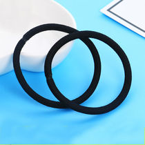 Korean version of Black simple Joker student female tie hair band head rope high elastic seamless childrens Hairband