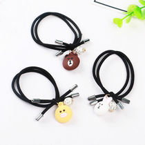 Creative Style Soft Cute Children Hair Ring Hair Accessories Cartoon Animal Soft Rubber Hair Rope Small Bear Water Drill Leather Fascia Female Brief about 100 hitch