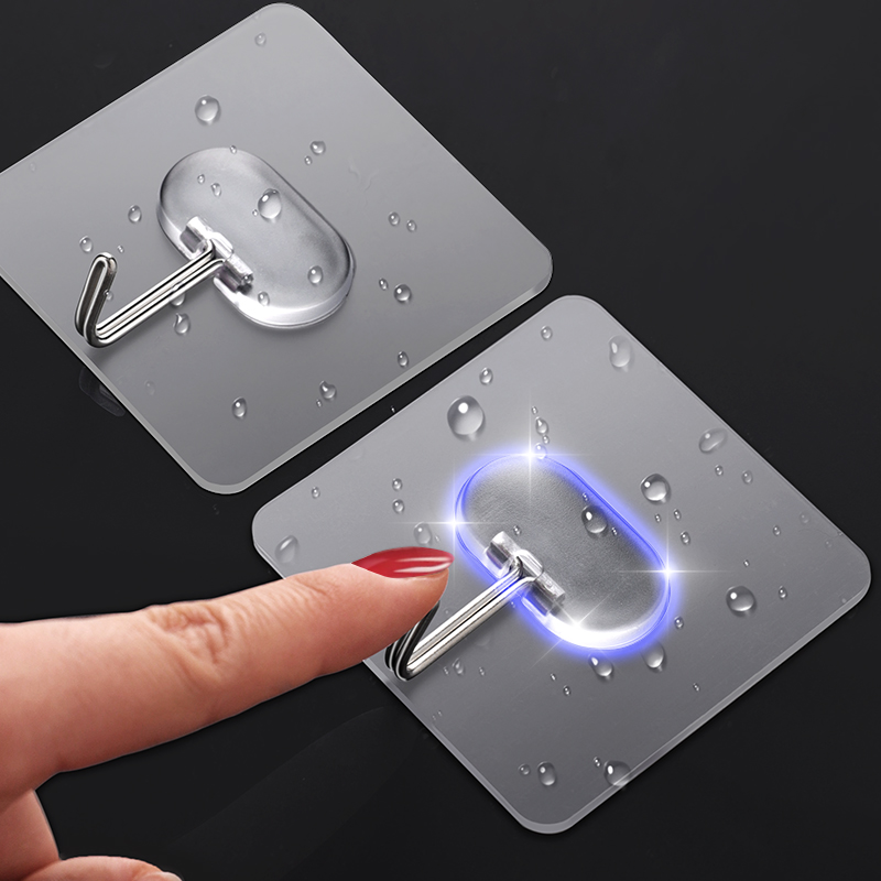 Hook strong viscose wall door rear suction cup no trace hook wall-mounted kitchen hook load-bearing free punching sticky hook