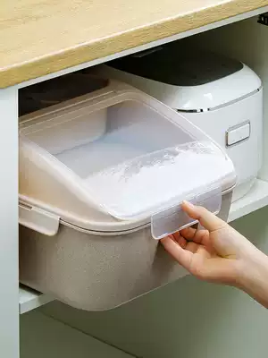 Rice bucket 20 kg Rice cylinder rice box Household storage box rice storage box Fully sealed bucket Insect-proof moisture-proof 10kg