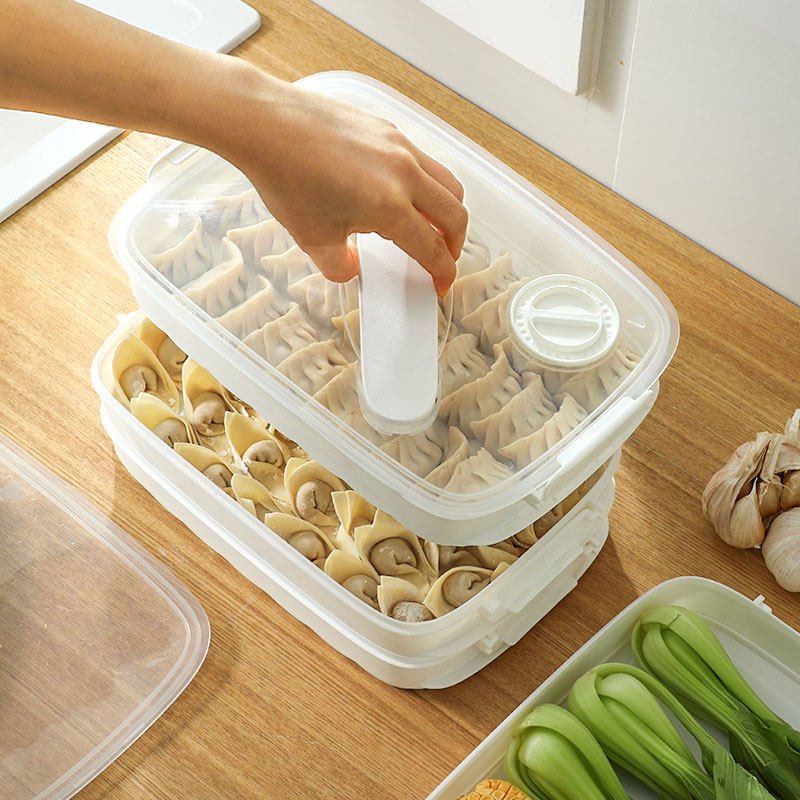 Water dumplings Frozen Dumplings Multilayer Home Frozen Dumplings Boxes Food Grade Fridge Refreshing Box Water Dumplings Wonton Collection Box