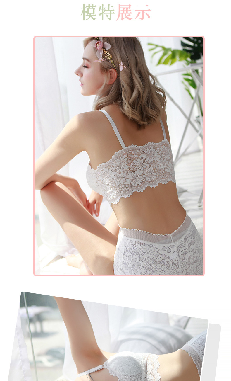 Quần lót ống lót chống ánh sáng quấn ngực kiểu quần yếm nữ yếm lại gợi cảm với áo ngực Pháp - Ống bra quây