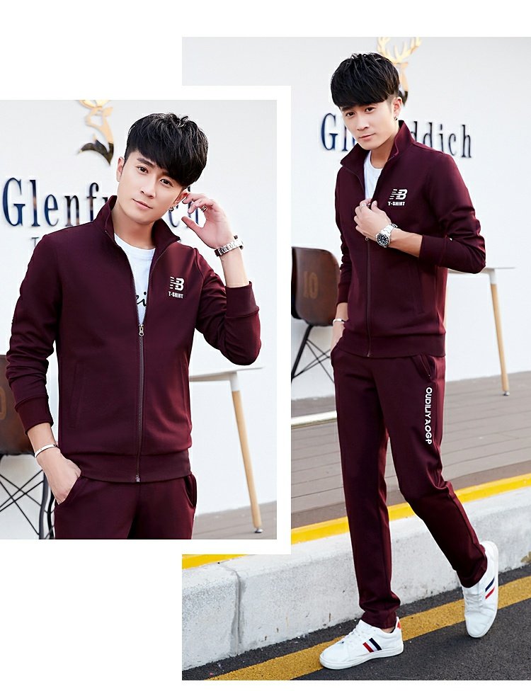 Bộ đồ cotton mùa thu 2018 xuân hè phiên bản Hàn Quốc của nam và nữ dài tay thường xuyên diện đồ thể thao áo len ba lỗ cỡ lớn bộ thể thao nam mùa đông