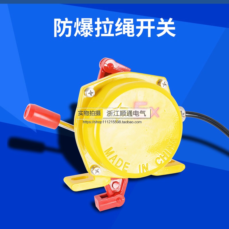 Two-way pull rope switch BKLT2-II explosion proof pull rope switch LXA-02GKH-T2 dust belt machine pull rope