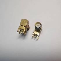 射频同轴BNC连接器母头焊板视频接口SMA-KE90度四脚180度插件铜金