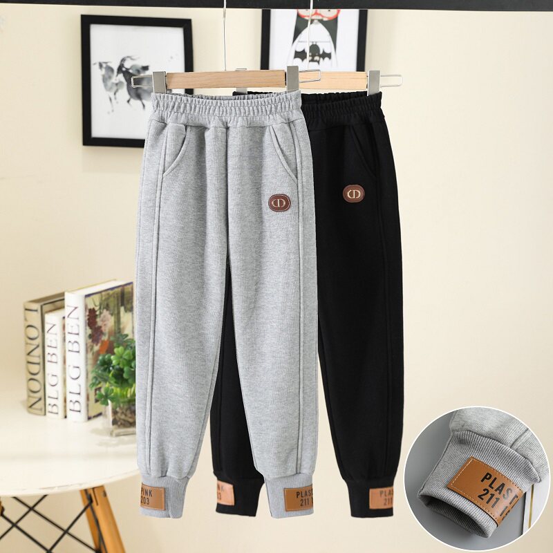 Girl Wear Pants Spring Clothing Fashion Casual 2022 Outwear Pants CUHK Boy Spring Autumn Black Foreign Pie Girl Sports Pants