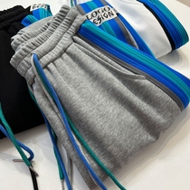 Girl Sports Pants Spring Autumn 2022 Autumn New CUHK Child Loose Casual Wear Pants Girl Foreign Air Pants Parent-child