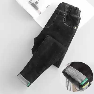 Girls Pants Spring and Autumn Cotton Jeans 2021 New Children Children Autumn Pencil Pants Plus Pencil Pants Slim