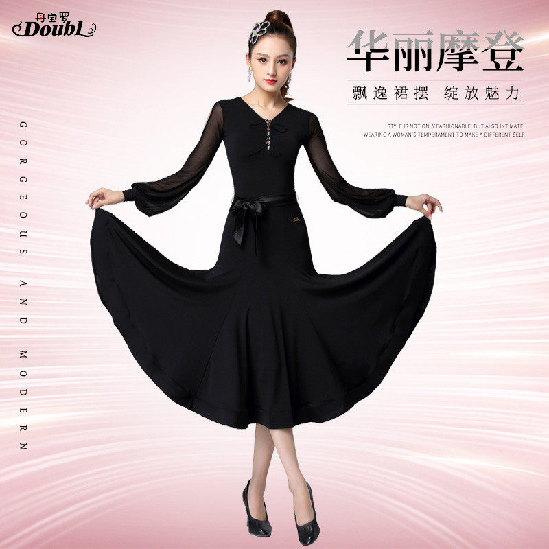 Dambao Roo New Lady Foreign Dress Grand Swing Dress National Mark Dance Morden Dance Women Waltz Practice Suit Dress