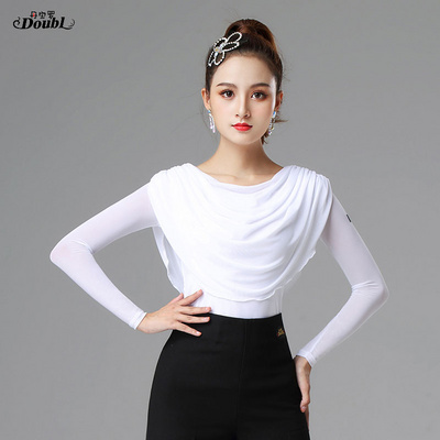 Dampao Roo Woman Adult New Latin Dance Long Sleeve Blouse Morden Dance Choreography Choreography Three-step Dancer