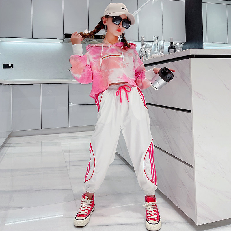 Girl Street Dance Boomer Suit 2022 New Summer Children Girl Internet Red Hip Hop Jazz Dance Costume Dance Suit