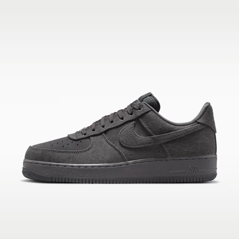 Nike Men's Shoes 2026 Autumn Af1 Air Force One Canvas Denim All-Black Retro Sneakers Ir0951-003