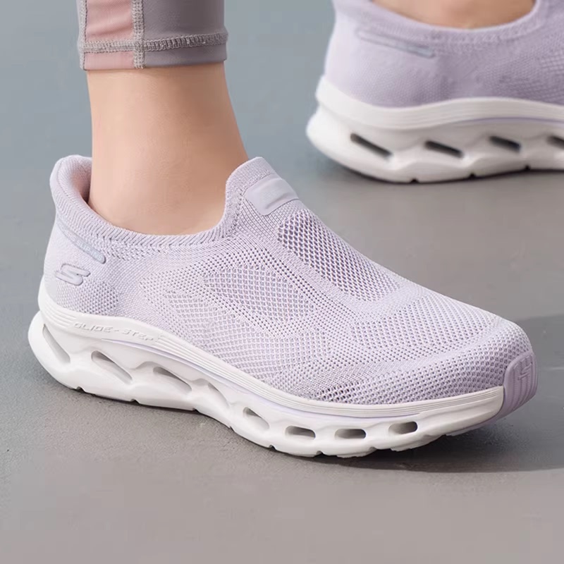 Skechers Women's Slip-On Cushioning Walking Shoes, Mom Shoes, Sneakers, Casual Shoes 125120