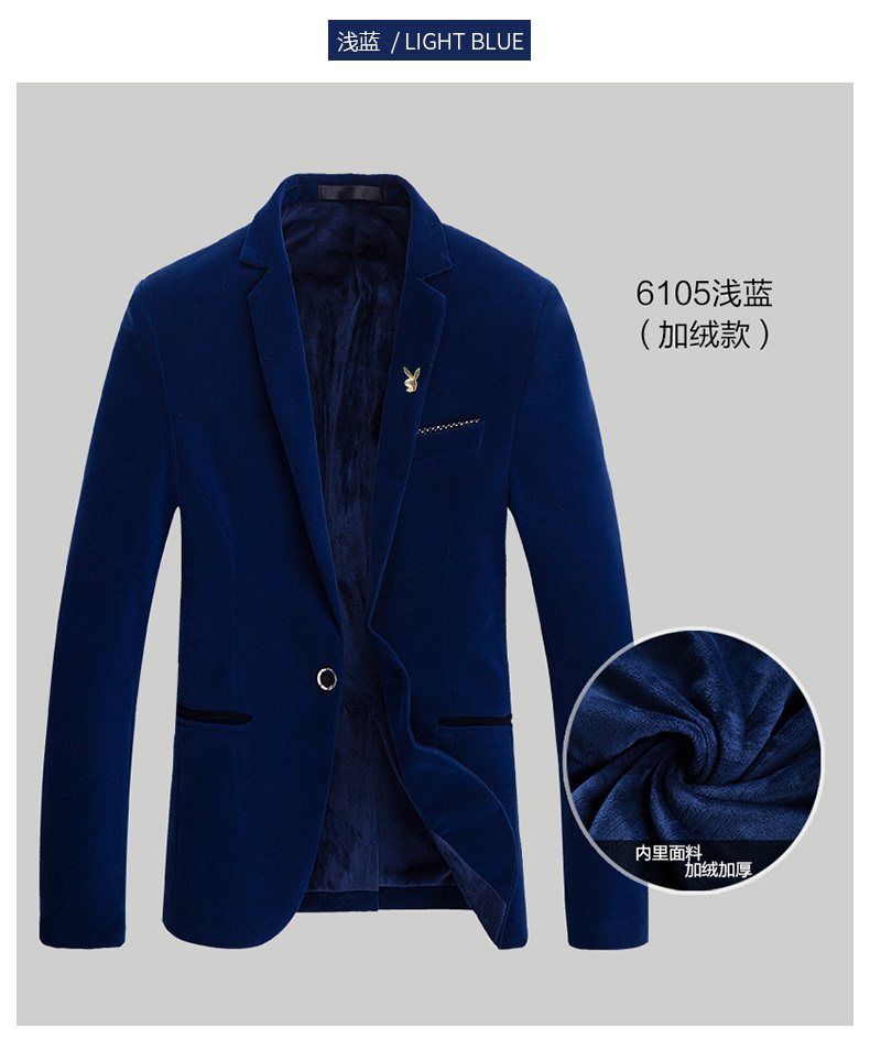Playboy Mùa thu Suit Suit Nam Slim Thanh niên doanh nhân Hàn Quốc Kết hôn Đẹp trai nhỏ Suit Suit - Cao bồi shop thời trang nam