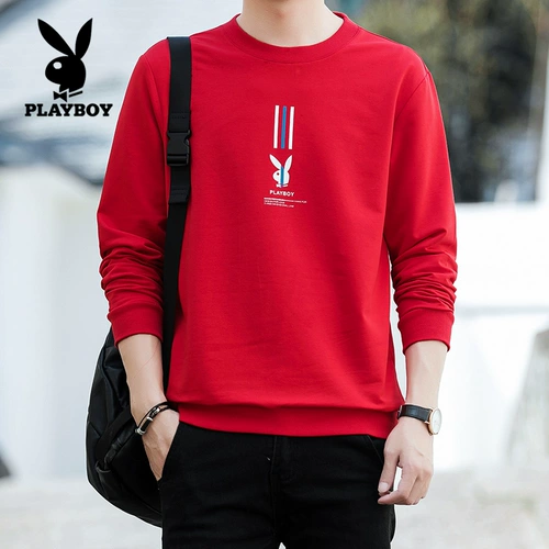 Playboy, толстовка, трендовый утепленный лонгслив, куртка для отдыха, круглый воротник, в корейском стиле