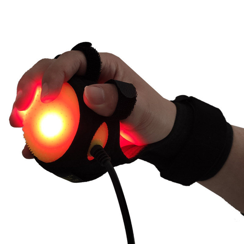 Electric Hot Compress Massage Stroke Hemiplegia Hand Function Rehabilitation Upper Limb Recovery Training Equipment Hand Grip Ball for the Elderly