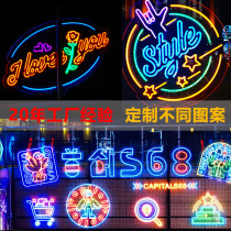 Neon flexible port wind luminous word custom door billboard decoration ins bar KTV sign net red wall tide