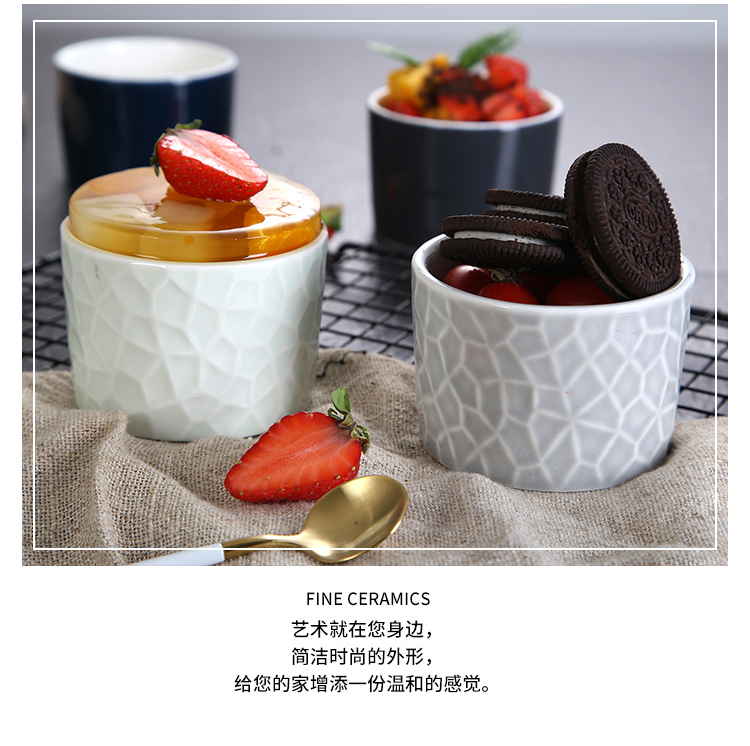 Can is home marca dragon color ceramic cup cake baking shu she oven mould double peel milk pudding bowl dessert bowls