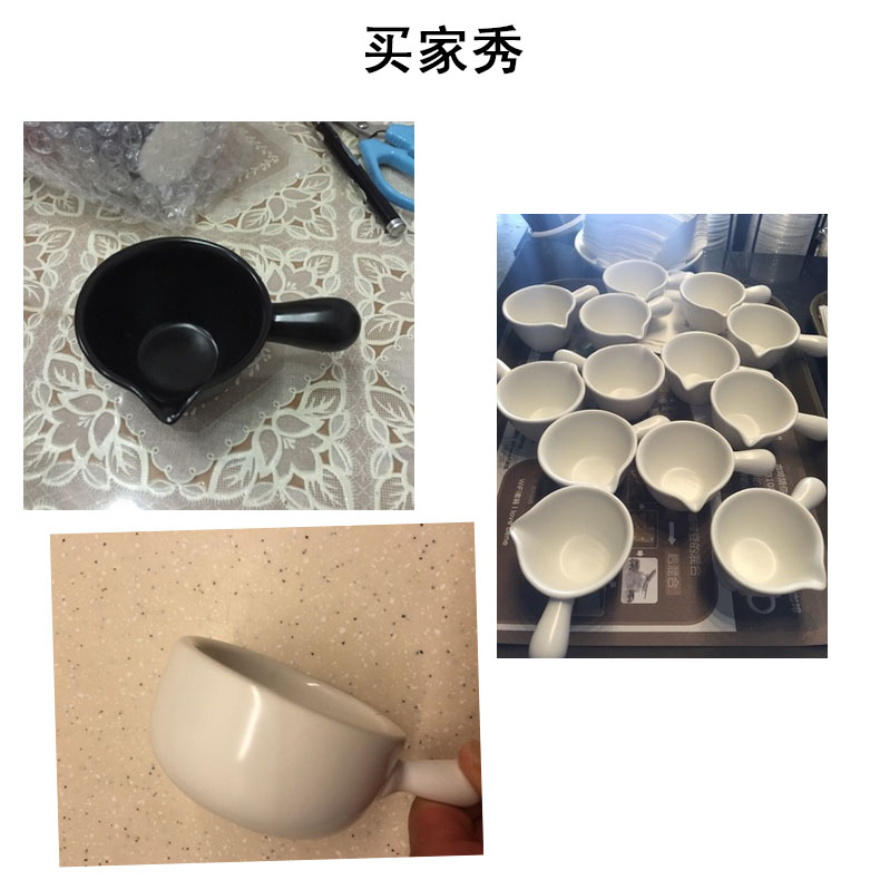 Creative ceramic run sauce juice milk bucket with the small spoon, western - style food tableware porcelain color milk spoon, milk cup of juice