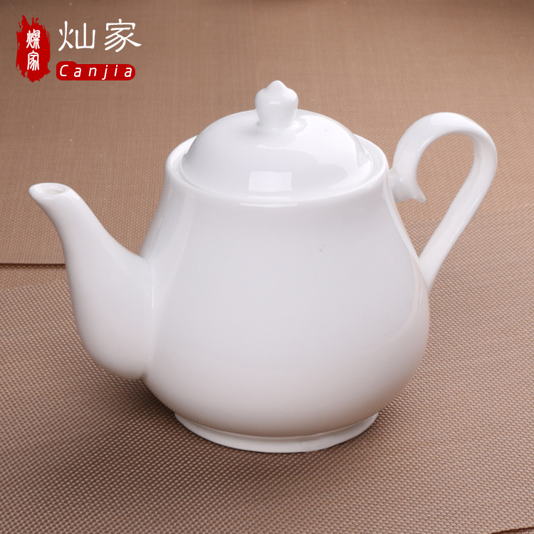 Can is home to creative. English pot of pure white coffee pot teapot continental cold ceramic pot, kettle hotel household jugs