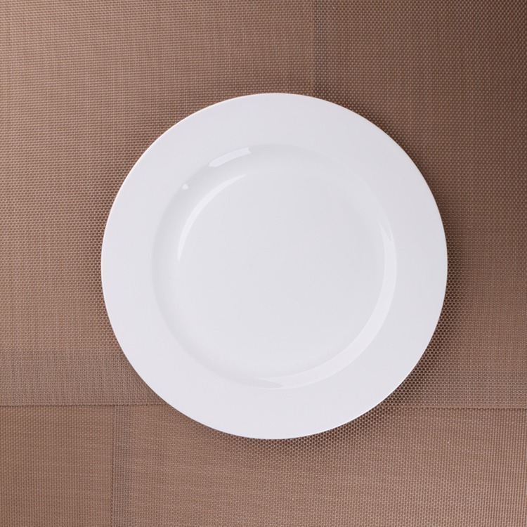 Can is home pure white ceramic plate continental plate creative by plate steak old classic round flat plate